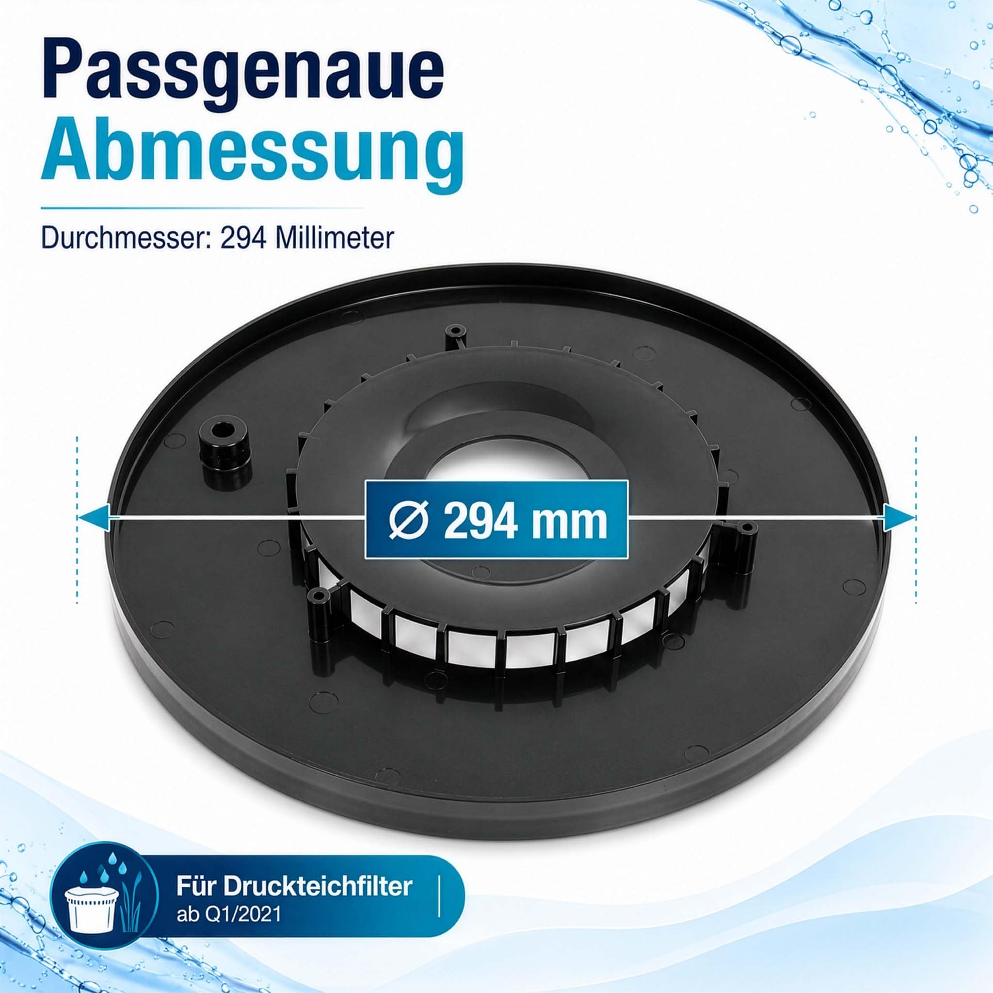 sunsun-cpf-15000-plaque-ajustage-ronde-294mm-filtre-bassin image 3
