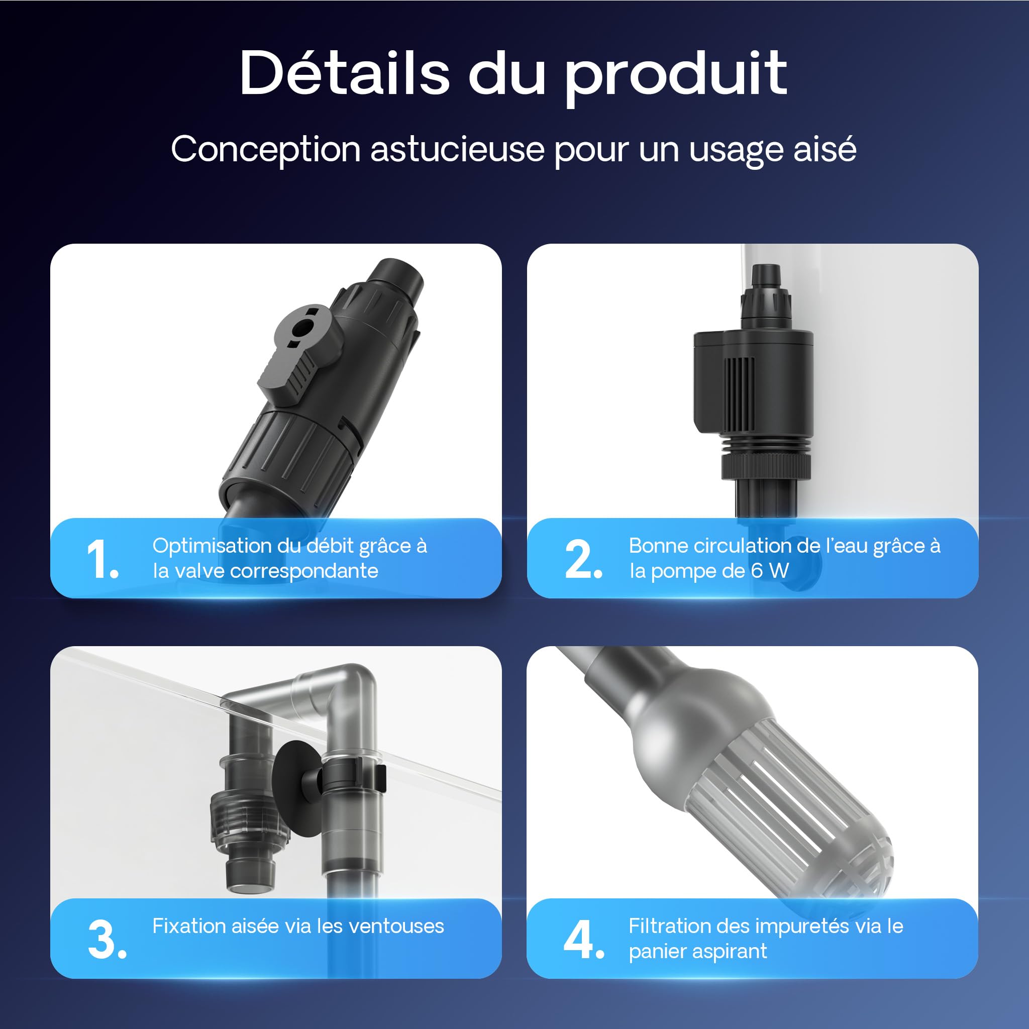 sunsun-aquarium-filters-hw-603b-filtre-externe-400-l-h-6w image 7